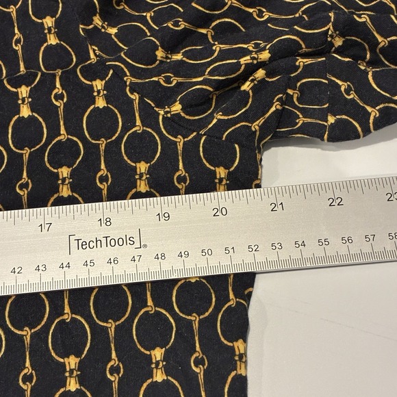 Lauren Ralph Lauren Black Label Equestrian Top XL Black Horse Bit Old Money Prep - Picture 8 of 9